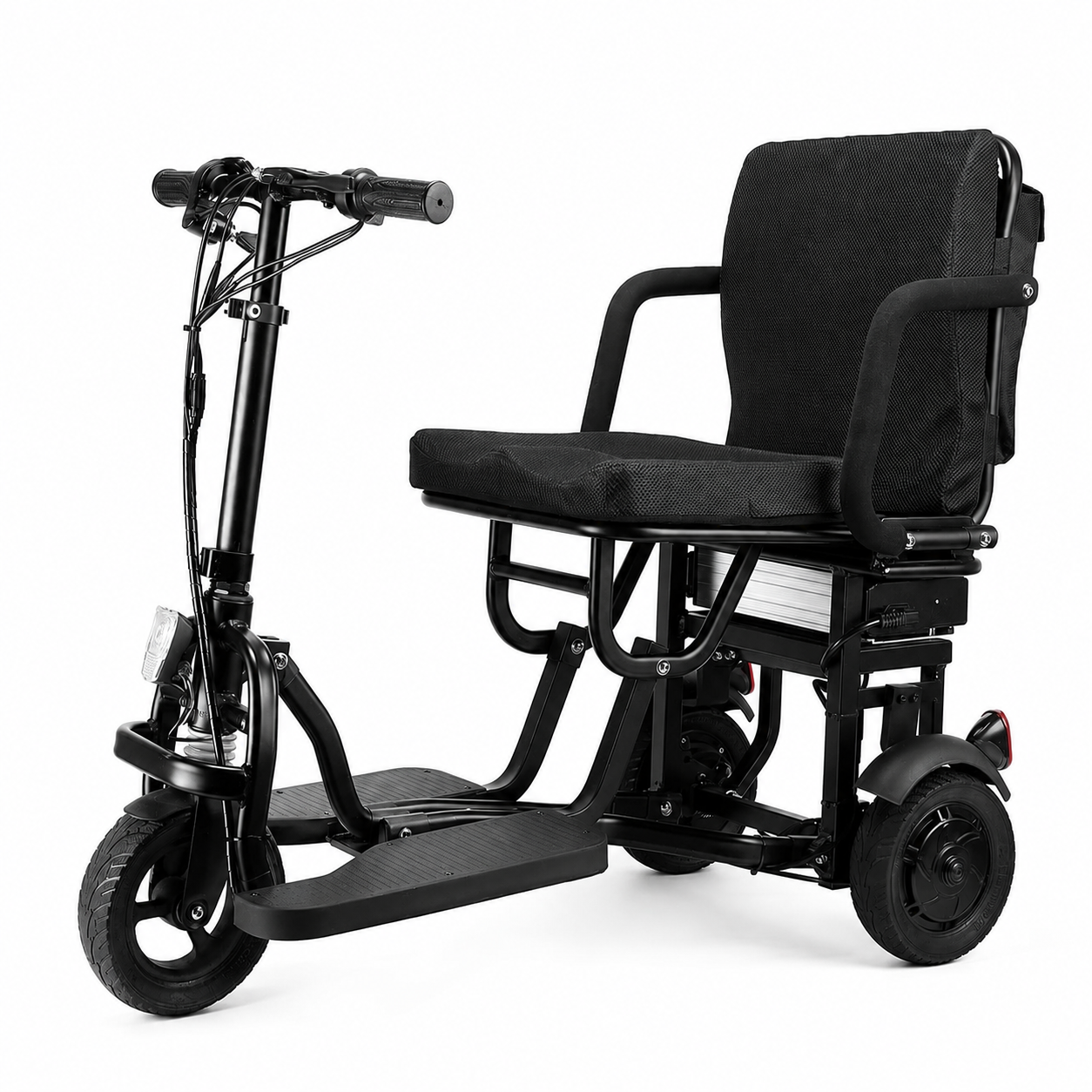 New Folding Mobility Scooter, 3-Wheel Foldable Mobility Scooter for Adults & Seniors, Long-Range Lithium Battery, 300Lbs Capacity, Lightweight with Basket & Cup Holder