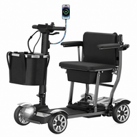 Electric Mobility Scooter Built for Daily Independence, 15-Mile Range, 350lb Capacity, Detachable Battery