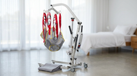 Electric Transfer Patient Lift, Medical Carbon Steel Body Transfer Lift W/Sling for Seniors, Bed & Chair Use, 510Lb Weight Capacity, White — Lifestyle