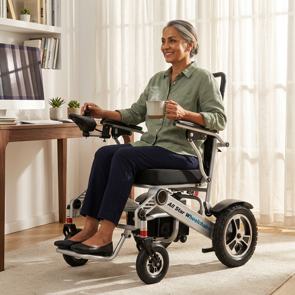 Electric Wheelchair Built for Daily Independence, Folding Design, Indoor/Outdoor Use, Travel-Ready