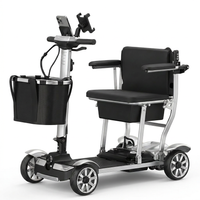 Mobility Scooter for Adults, 4 Wheel Motorized Mobility Scooter W/Storage Basket, 350LBS Capacity & Detachable Battery, 15Miles Electric Powered Mobility for Outdoor (Silver, 15 MI-2) — Studio Shot