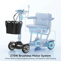 Mobility Scooter for Adults, 4 Wheel Motorized Mobility Scooter W/Storage Basket, 350LBS Capacity & Detachable Battery, 15Miles Electric Powered Mobility for Outdoor (Silver, 15 MI-2) — How It Works