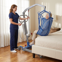 Portable Hydraulic Patient Lift for Home Use - 6 Point Spreader - with Electric Upgrade - Expandable Base, Compact — Lifestyle
